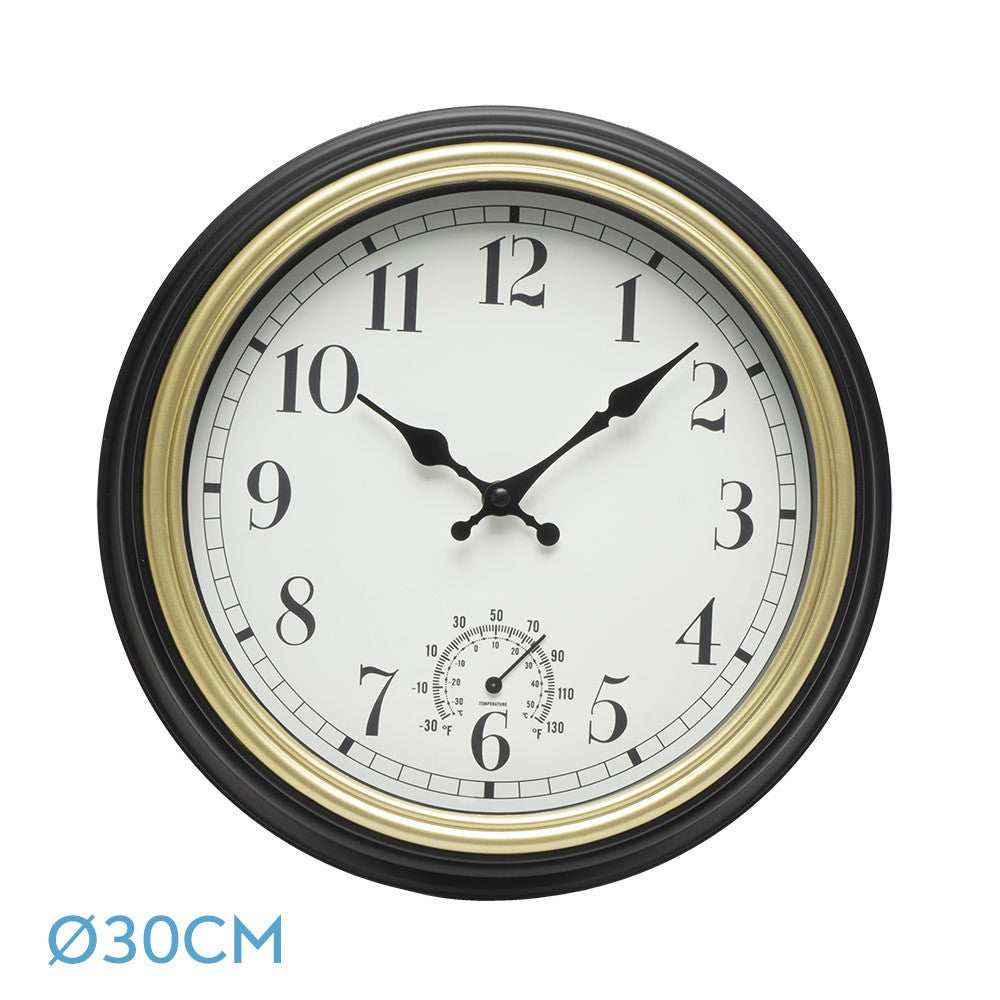 Reloj Pared Horacio Negro y Oro Fabrilamp / Abrila 191910016