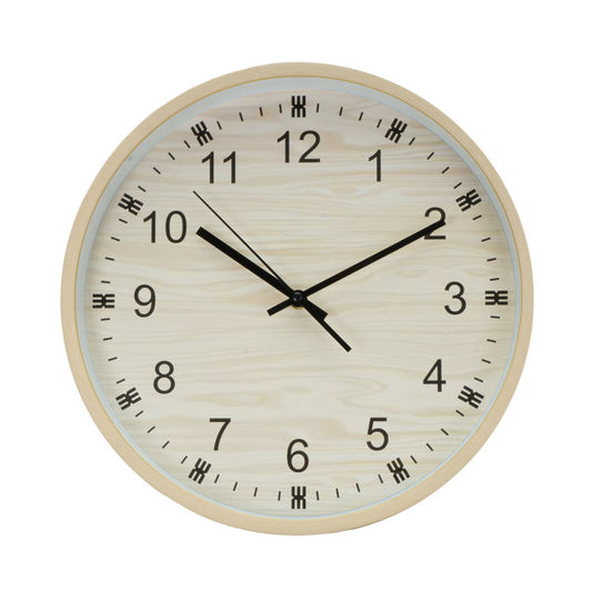 Reloj de Pared Kiwi 35 cm Movimiento Continuo Madera Fabrilamp - vista principal | Fabrilamp / Abrila