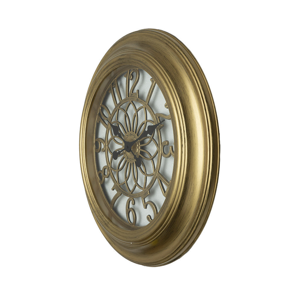Reloj de pared Kumico fabricado en cristal color oro