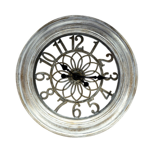 Reloj de Pared Kumico 58 cm Plata Retro Industrial Fabrilamp - vista principal | Fabrilamp / Abrila