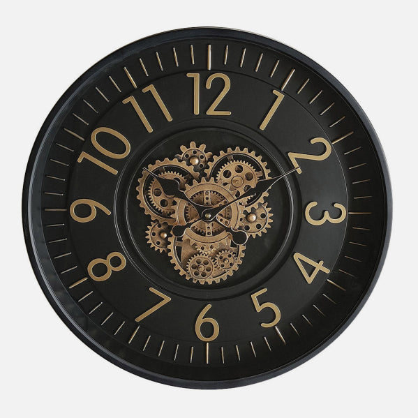 Reloj de Pared Lacio 46 cm Engranajes Oro y Negro Fabrilamp - imagen 3 | Fabrilamp / Abrila