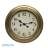 Reloj Pared Lamba Oro Agujas Retro Fabrilamp / Abrila 192410029