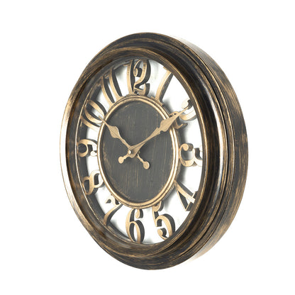 Reloj Limbo fabricado en cristal color cuero envejecido, Fabrilamp / Abrila