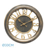 Reloj de Pared Limbo Fabrilamp / Abrila, diseño cuero envejecido, ref. 191510002