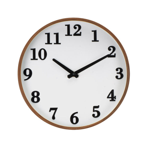 Reloj de Pared Fabrilamp / Abrila Lisbon Madera Oscura/Blanco 30cm - LUZGURÚ