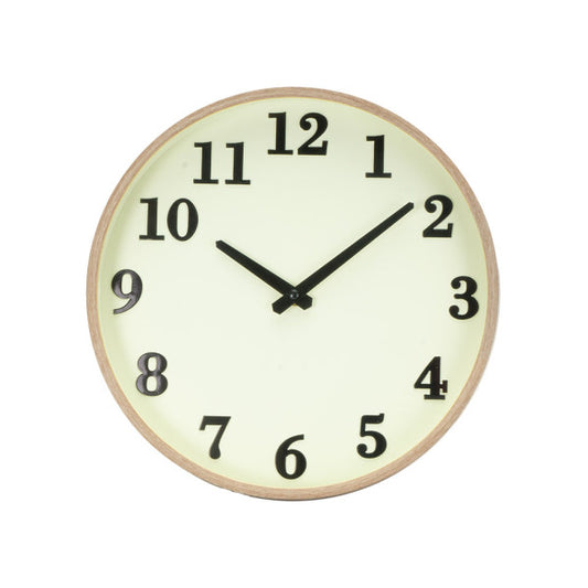 Reloj de Pared Lisbon 30 cm Madera y Vainilla Fabrilamp - vista principal | Fabrilamp / Abrila