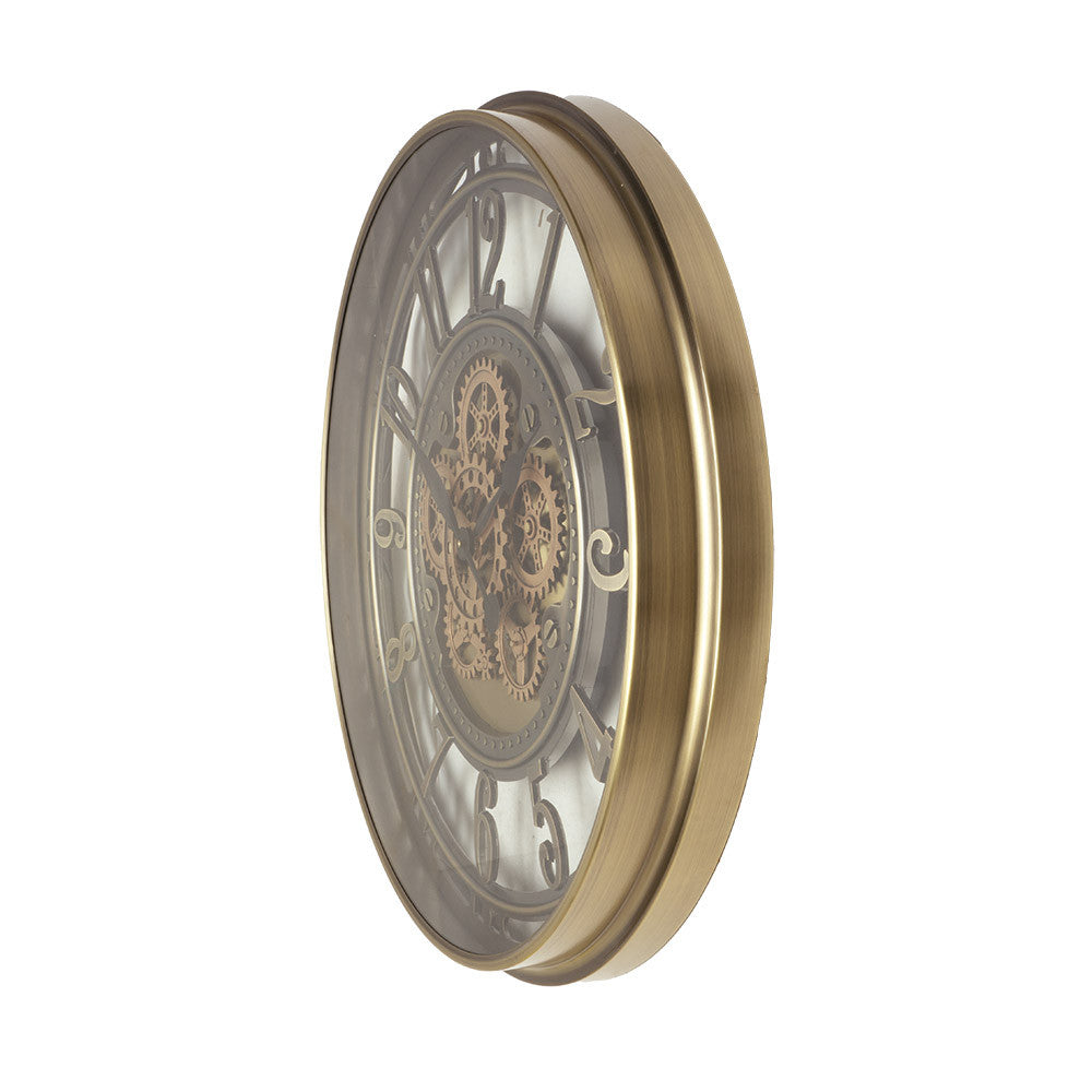 Reloj Mesina fabricado en Metal color Bronce para decoración clásica