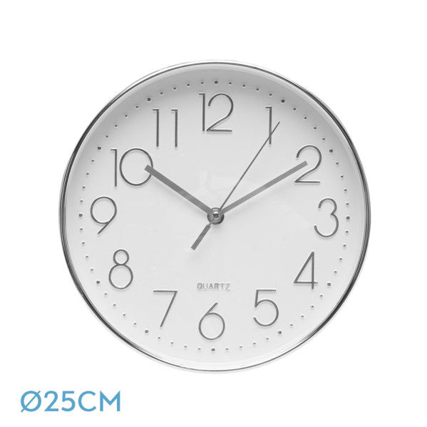 Reloj de Pared Minuto Plata 25cm - Vista frontal