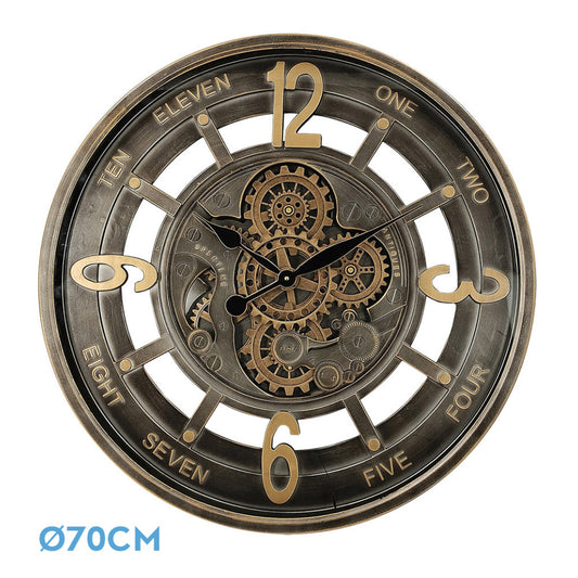 Reloj de pared Padua Fabrilamp / Abrila con engranajes, ref. 215110062