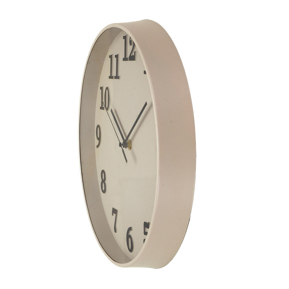 Reloj de pared Parrot fabricado en cristal color rosa maquillaje