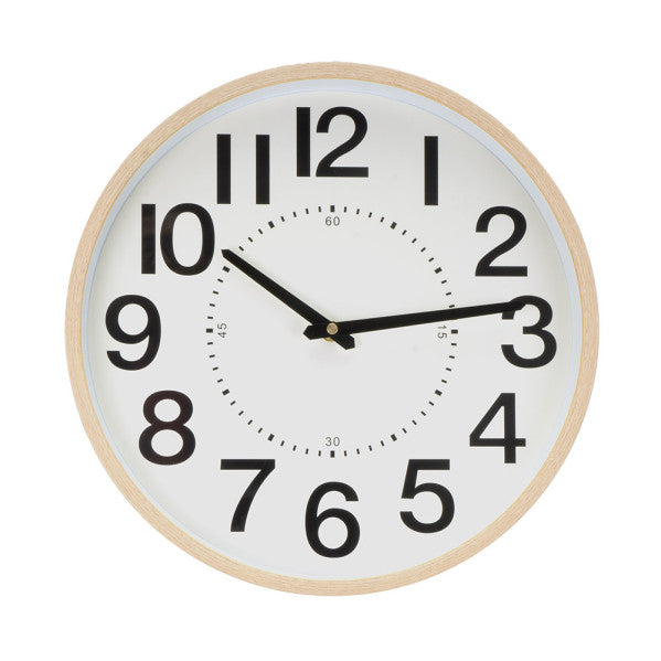 Reloj de Pared Fabrilamp / Abrila PIPO Madera/Beis 35cm - LUZGURÚ