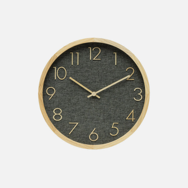 Reloj de Pared Rosellon 30 cm Haya y Gris Movimiento Continuo Fabrilamp - imagen 3 | Fabrilamp / Abrila