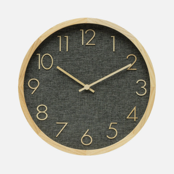 Reloj de Pared Rosellón 40 cm Haya y Gris Movimiento Continuo Fabrilamp - imagen 3 | Fabrilamp / Abrila