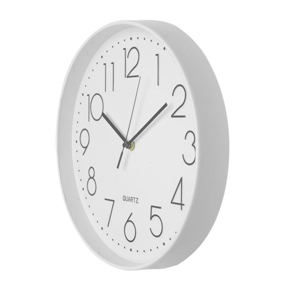 Reloj de pared Tiempo Blanco 30cm, detalle de la esfera, Fabrilamp.