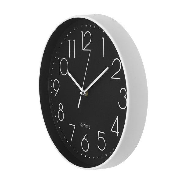 Reloj de pared Tiempo Blanco-Negro 30cm Fabrilamp - Detalle de la esfera