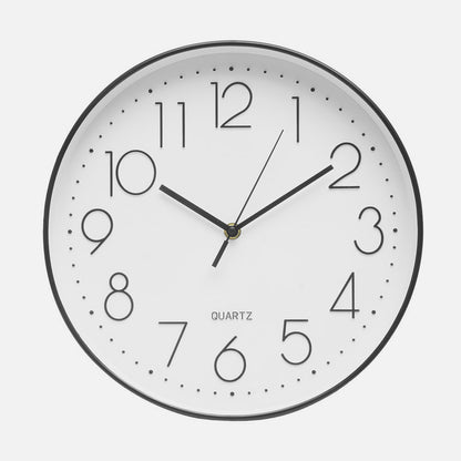 Elegante reloj negro minimalista ideal para salón