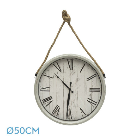 Reloj de Pared Zaman Blanco 50cm - Vista frontal, Fabrilamp