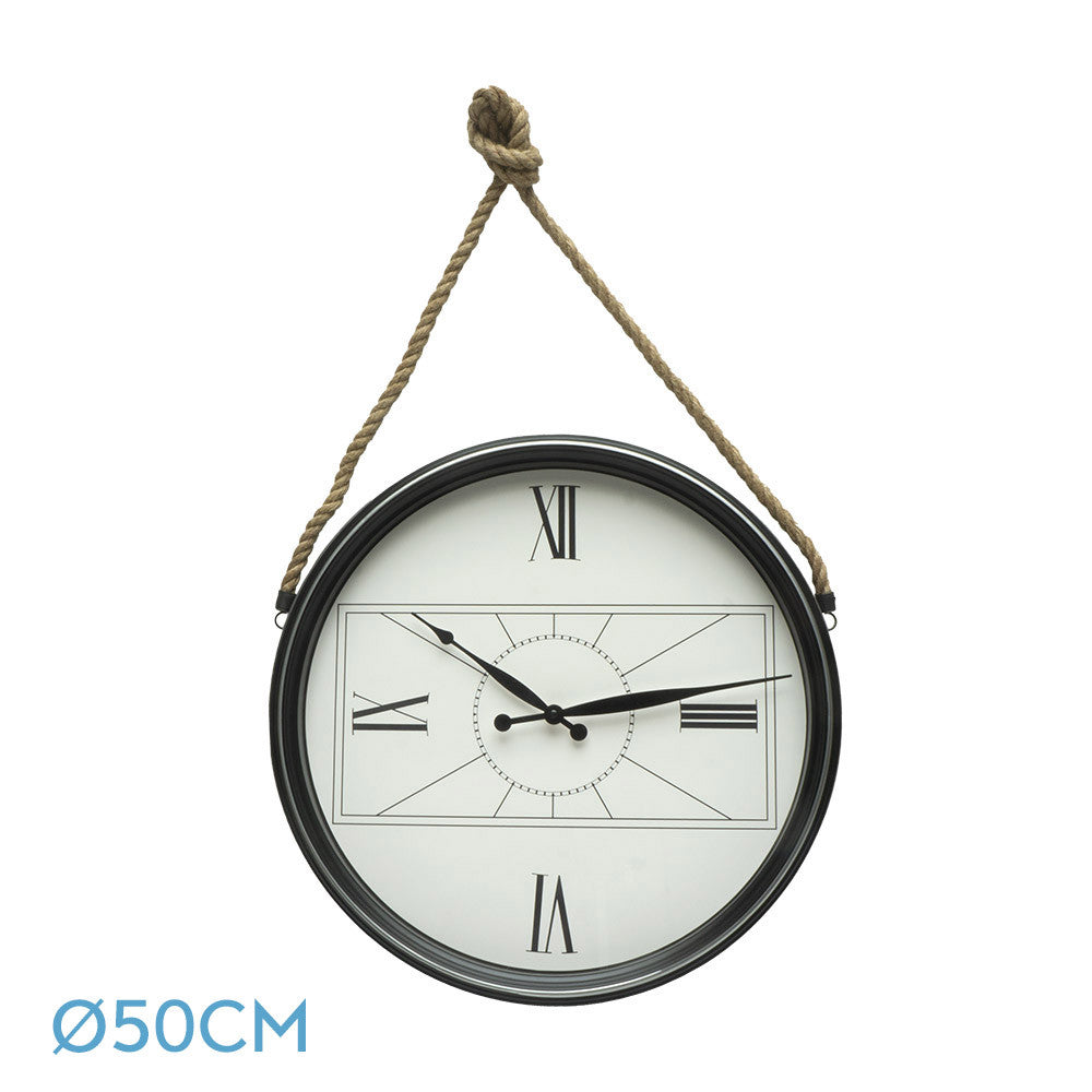 Reloj Pared Zaman Negro Fabrilamp / Abrila 192510009 estilo industrial