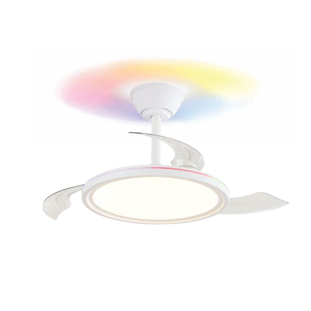 Ventilador Rexus fabricado en Hierro y ABS color Blanco