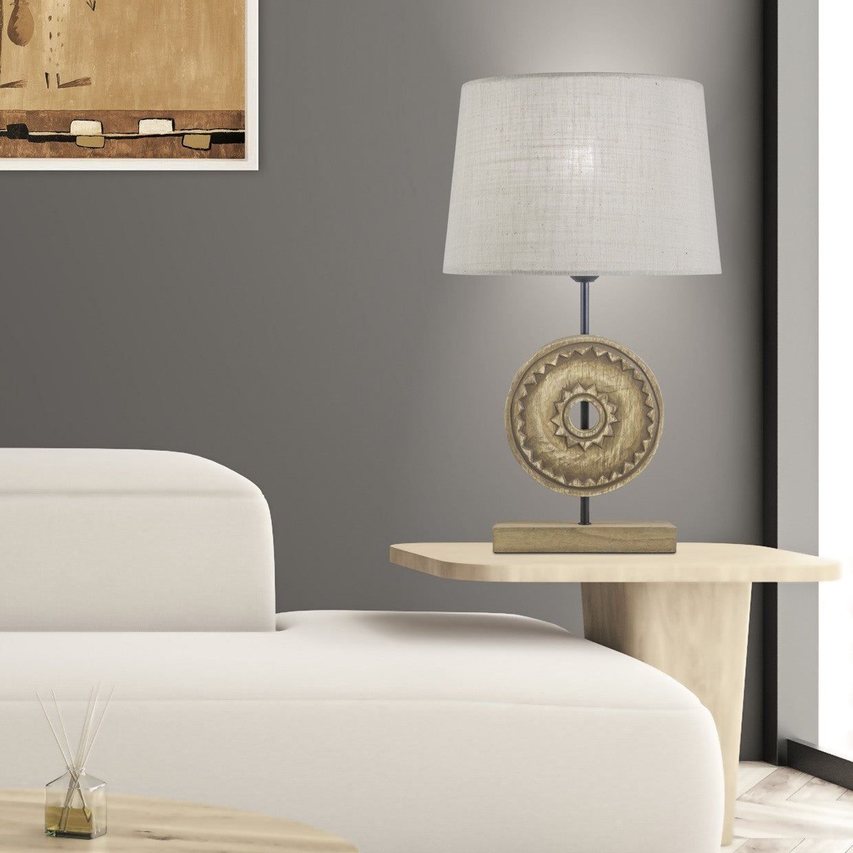 Rinconera Rodano AJP/Alemar (Ref. 60072): Dimensiones detalladas. Descubre el espacio acogedor que te ofrece su diseño elegante en madera natural. LuzGuru.
