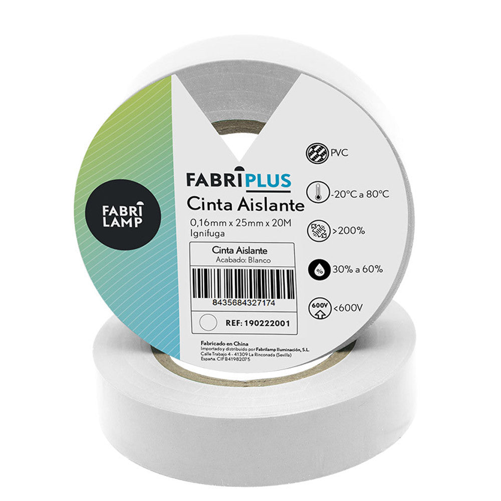 Cinta Aislante Ancha Blanca Fabrilamp / Abrila 190222001