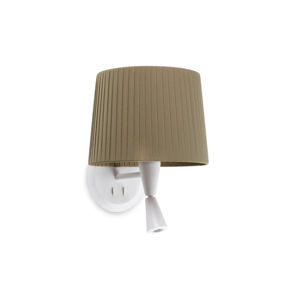 Modelo 3D interactivo y realidad aumentada de Aplique de pared con lector Samba blanco y verde Faro