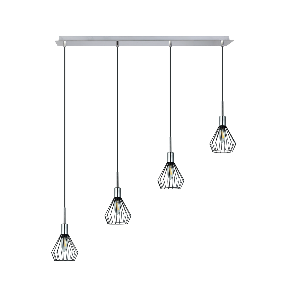 Lámpara Colgante San Petersburgo 4 Luces E14 Fabrilamp