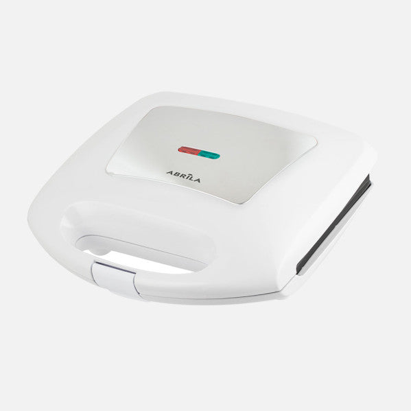 Sandwichera Rabino 750 W Blanco y Acero con Placas Grill Fabrilamp - vista principal | Fabrilamp / Abrila