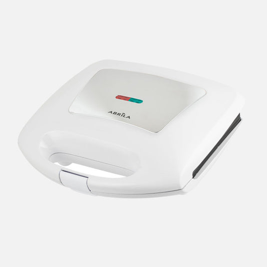 Sandwichera Rabino 750 W Blanco y Acero con Placas Grill Fabrilamp - vista principal | Fabrilamp / Abrila