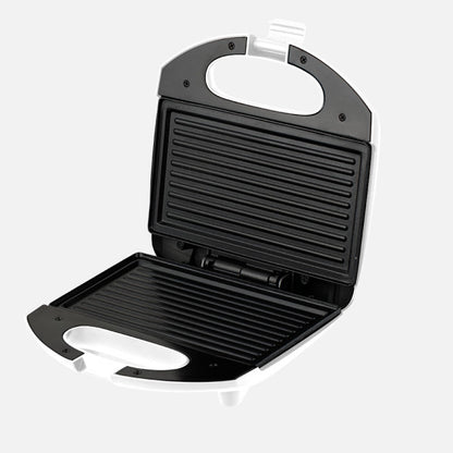 Sandwichera Rabino 750 W Blanco y Acero con Placas Grill Fabrilamp - imagen 2 | Fabrilamp / Abrila