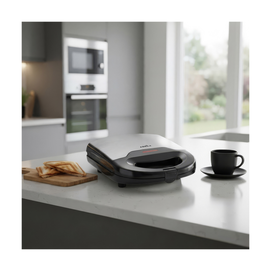 Sandwichera Rafina Negro/Acero – vista principal · Ref. 274310079