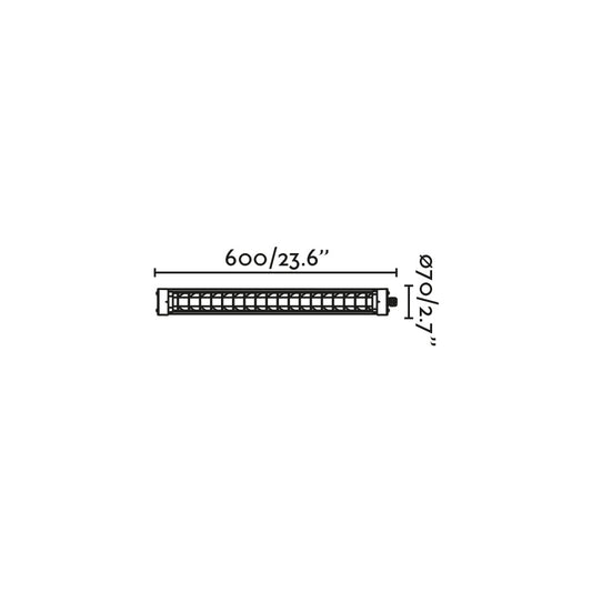 Aplique Moderno 7575 60 cm · 20W – vista 2 · Ref. 75756