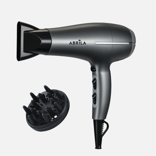 Secador de Pelo Yaqui 2200 W Sistema Iónico Gris Plata Fabrilamp - vista principal | Fabrilamp / Abrila