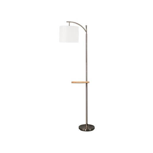 Lámpara de Pie Seda con Mesita Incorporada Fabrilamp - vista principal | Fabrilamp / Abrila · Ref. 156941003