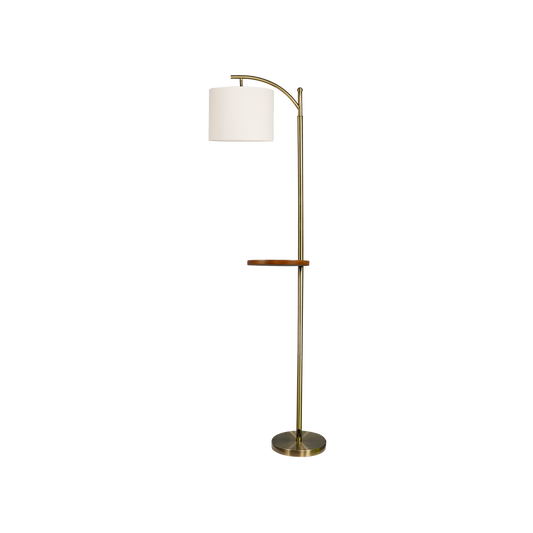 Lámpara de Pie Seda con Mesita Incorporada Fabrilamp - vista principal | Fabrilamp / Abrila · Ref. 156941014