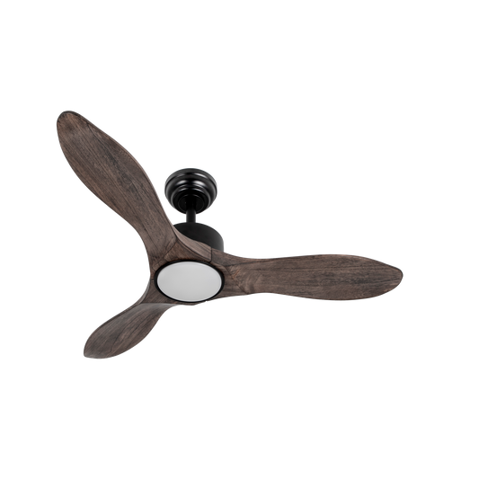 Ventilador de Techo Segre Negro/Roble – vista principal · Ref. 209191364