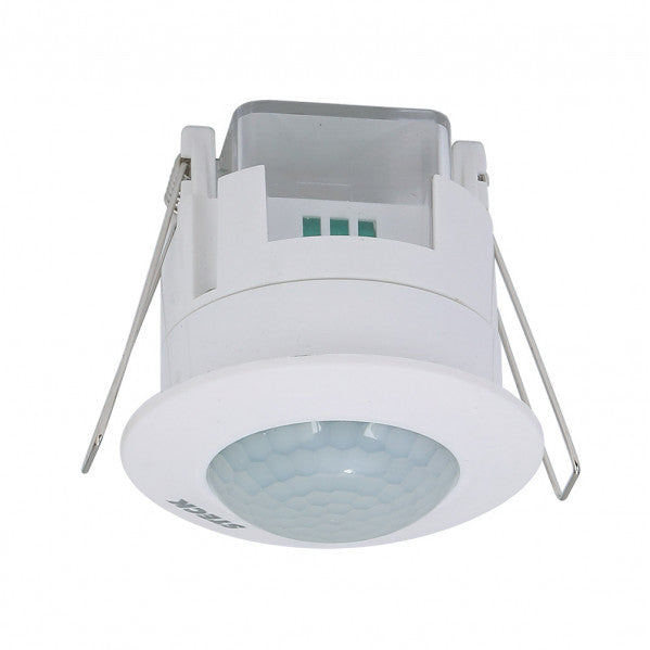 Sensor de movimiento de encastrar Fabrilamp, blanco, IP20, alcance 6m, 360 grados.