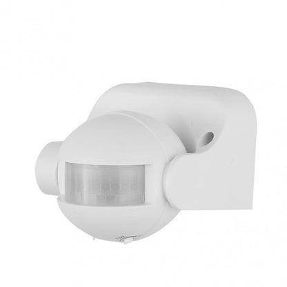 Sensor de movimiento Fabrilamp, blanco, IP44, alcance de 12 metros, 360 grados de detección.