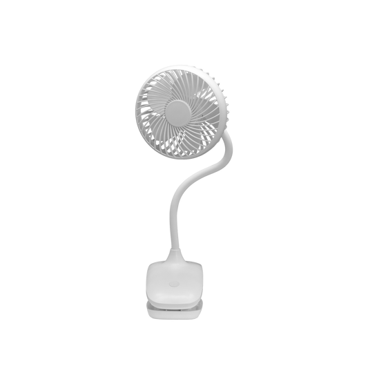 Ventilador de Sobremesa con Pinza Sines 5W Recargable USB Blanco Fabrilamp - vista principal | Fabrilamp / Abrila · Ref. 240271001