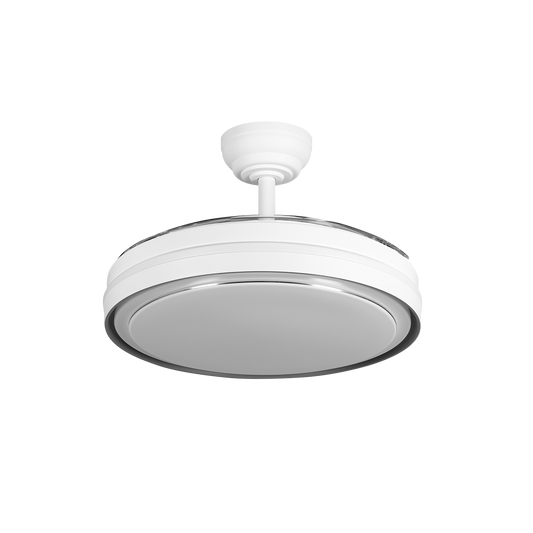 Ventilador de Techo Siux 107 cm Aspas Retráctiles y LED Blanco Fabrilamp - vista principal | Fabrilamp / Abrila · Ref. 258991301