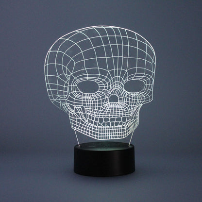 Lámpara Calavera fabricada en Metacrilato color Multicolor