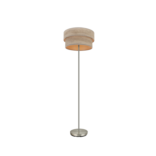 Pie Salón moderno Smile Níquel / Madera Gris – vista principal · Ref. 175341083