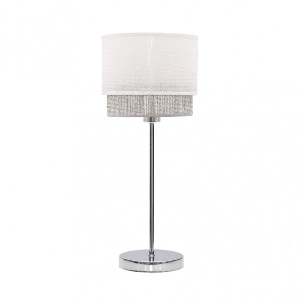 Sobremesa Kenya Blanco/Gris E14 de Fabrilamp. Diseño moderno y elegante para tu hogar.