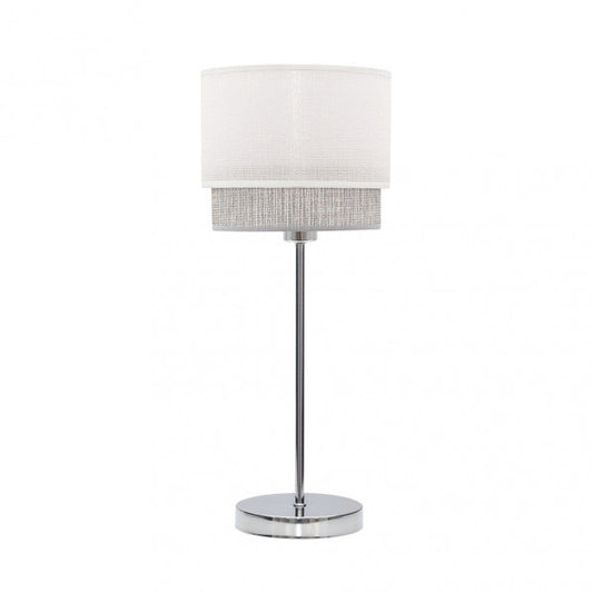 Sobremesa Kenya Blanco/Gris E14 de Fabrilamp. Diseño moderno y elegante para tu hogar.