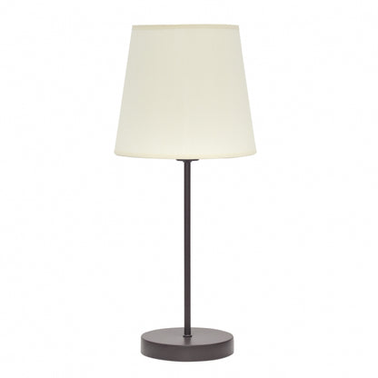 Sobremesa Maldivas marrón y beige de Fabrilamp, vista frontal. Iluminación elegante para tu hogar.