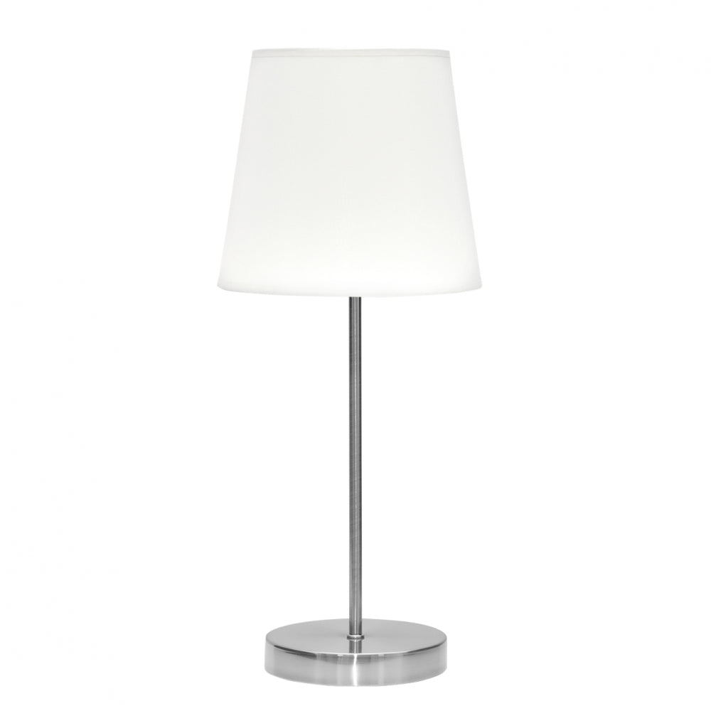 Lámpara de mesa Maldivas Fabrilamp / Abrila clásica níquel blanco 110671003