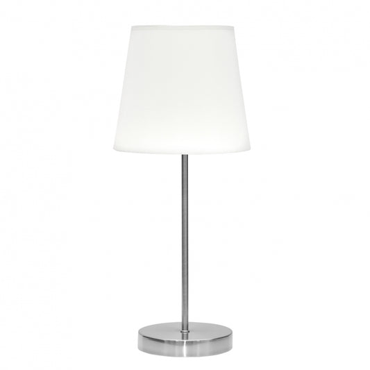 Lámpara de mesa Maldivas Fabrilamp / Abrila clásica níquel blanco 110671003