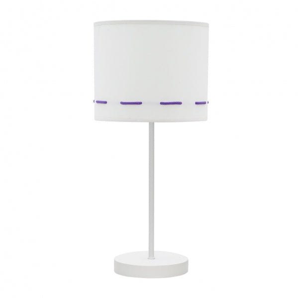 Lámpara de Sobremesa Infantil Trazos 42 cm Blanco y Lila Fabrilamp - vista principal | Fabrilamp / Abrila