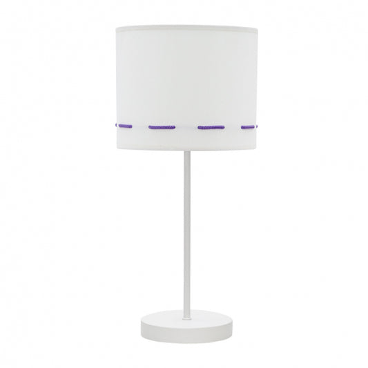 Lámpara de Sobremesa Infantil Trazos 42 cm Blanco y Lila Fabrilamp - vista principal | Fabrilamp / Abrila