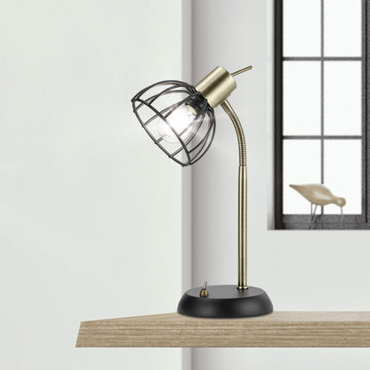 Sobremesa Bermeo Negra AJP/Alemar (Ref. 60178): Dimensiones detalladas. Iluminación eficiente y diseño elegante para tu hogar.  Luzguru.com
